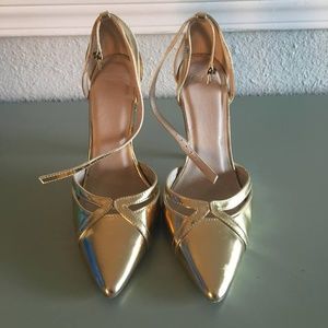 Gold heels from ASOS